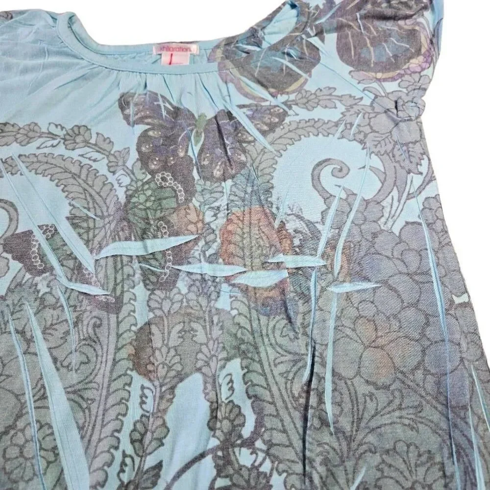 Xhilaration butterfly girl shirt L